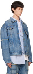doublet Blue Frankenstein Cutting Denim Jacket