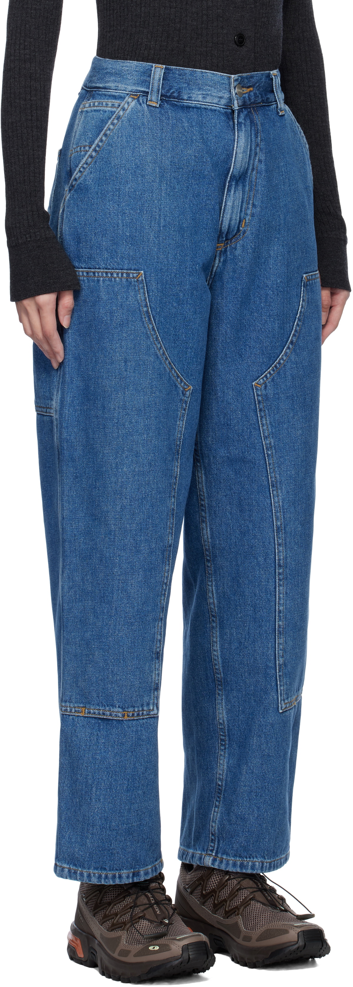 Carhartt Work In Progress Blue Brandon Double Knee Jeans