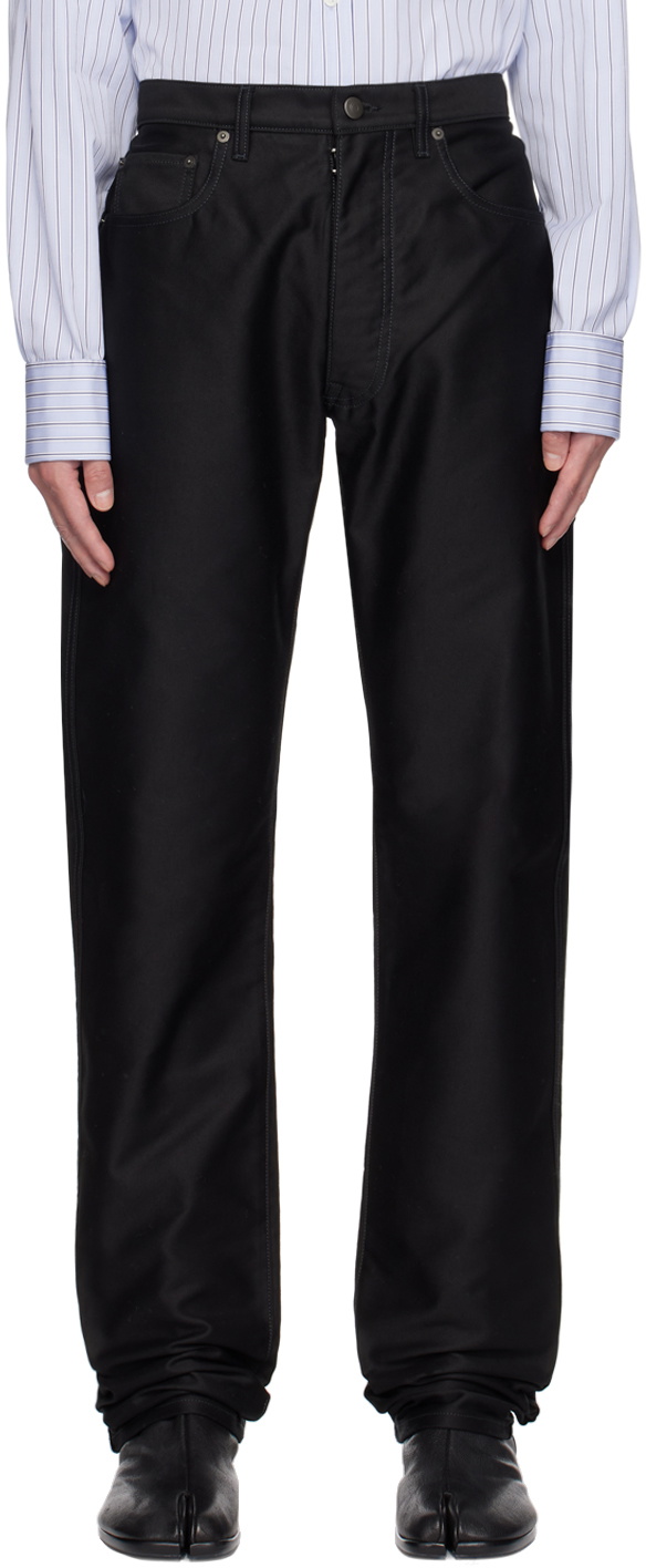 MAISON MARGIELA ブラックTurn-Up ジーンズ Maison Margiela Black Turn-Up Jeans Maison Margiela