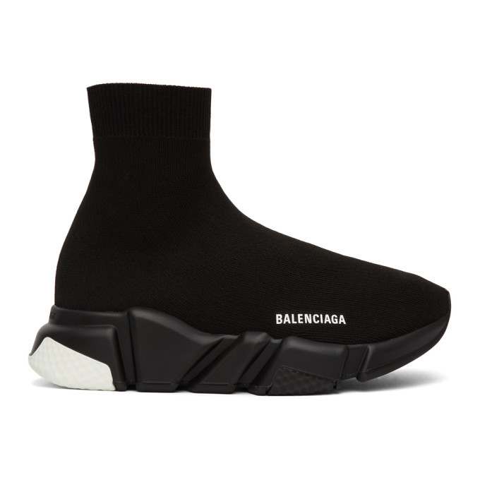 Photo: Balenciaga Black and White Speed Sneakers