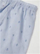 Derek Rose - Nelson Printed Cotton-Poplin Boxer Shorts - Blue