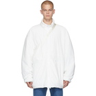 Maison Margiela White Hooded Windbreaker Jacket