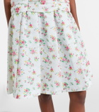 Shushu/Tong Floral pleated miniskirt