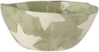 Harlie Brown Studio SSENSE Exclusive Green & White Marbled Stars Delight Cereal Bowl