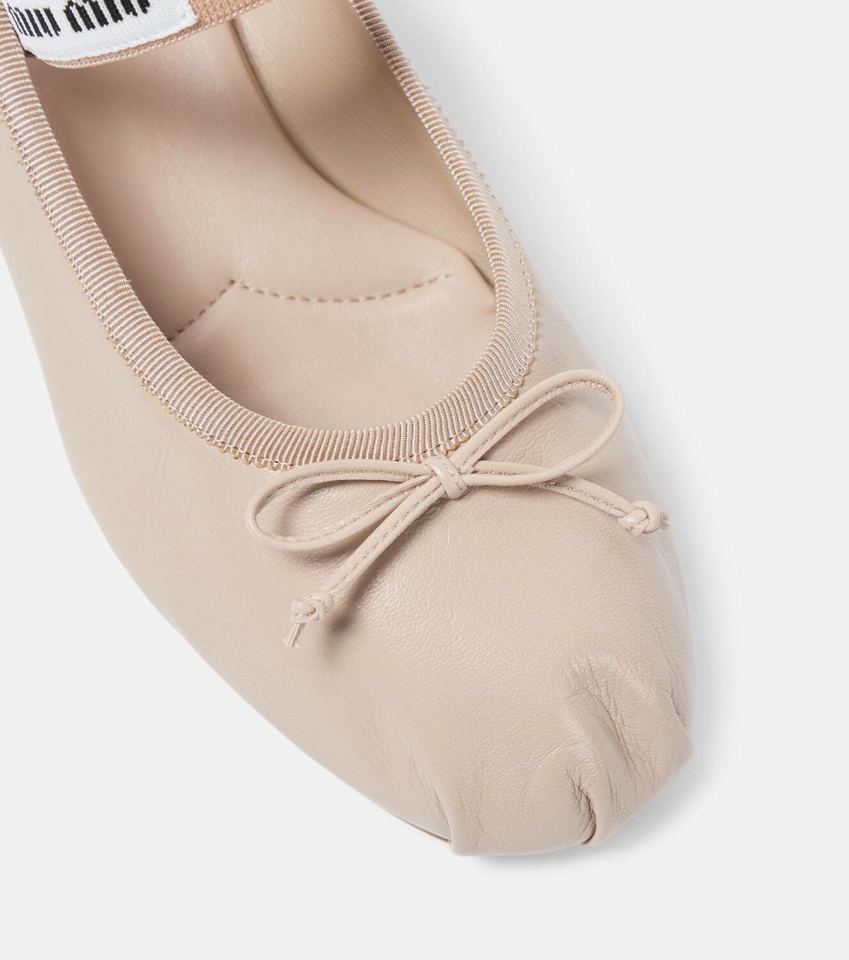 Miu Miu Mj leather ballet flats