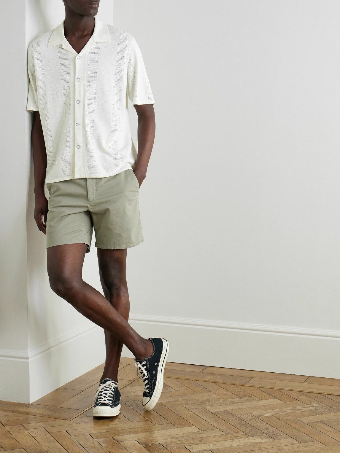 Rag & Bone - Straight-Leg Cotton-Blend Shorts - Green