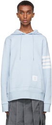 Thom Browne Blue Double-Faced Relaxed-Fit 4-Bar Hoodie