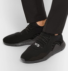 Y-3 - Saikou Suede-Trimmed Primeknit Sneakers - Men - Black