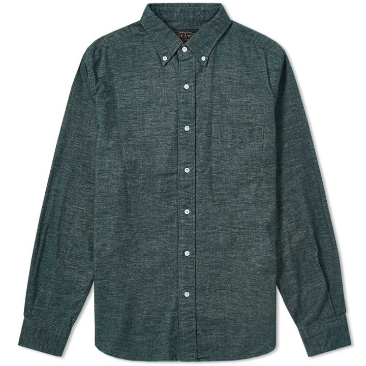 Photo: Beams Plus Button Down Flannel Shirt Green