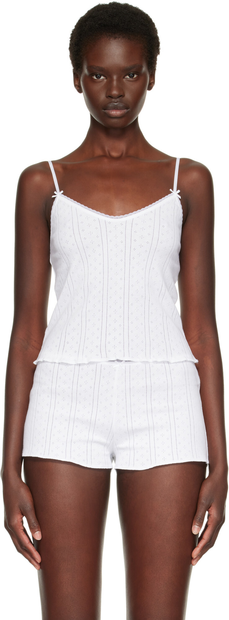 Cou Cou White 'The Long Cami' Camisole