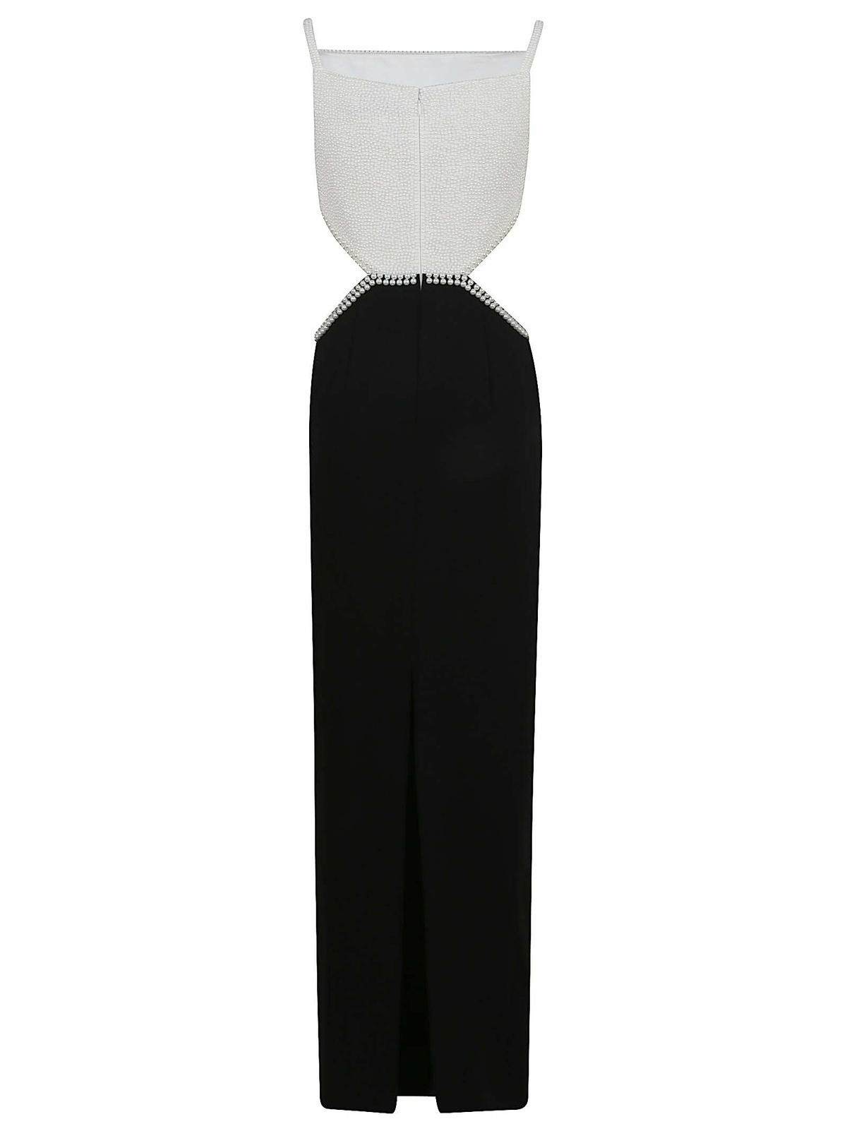 self-portrait Black And White Crepe Maxi Dress Self-Portrait