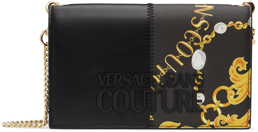 Versace Jeans Couture Black Graphic Shoulder Bag