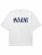 Marni - Logo-Appliquéd Cotton-Jersey T-Shirt - White