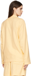 Tekla Yellow Flannel Pyjama Shirt