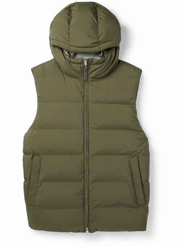 Photo: Loro Piana - Quilted Padded Shell Hooded Gilet - Green