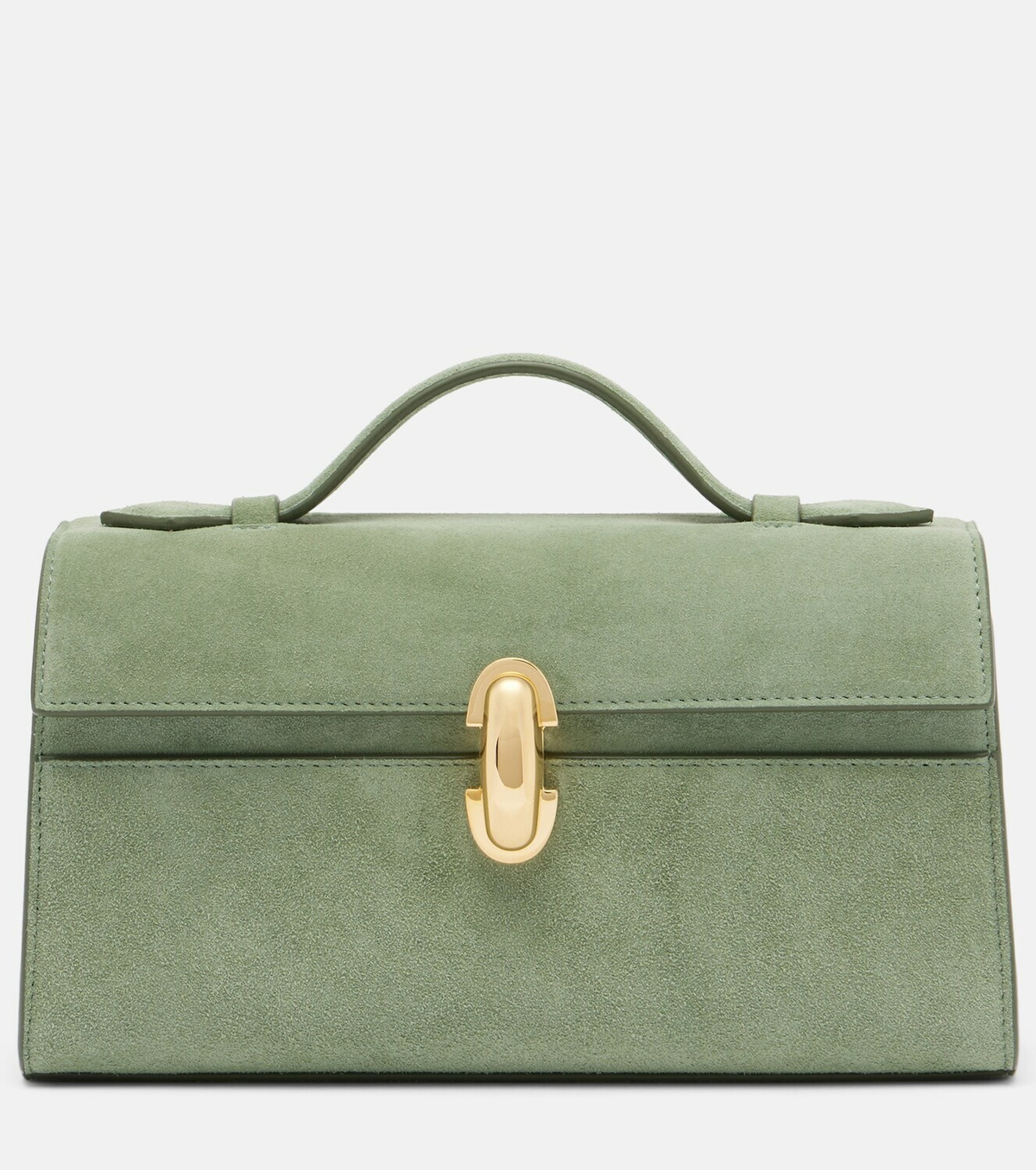 Savette Symmetry Pochette Small suede top-handle bag