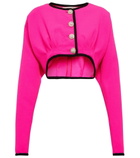 Rodarte - Embellished wool cropped jacket