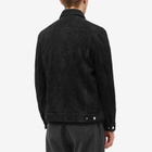 Corridor Men's Suede Trucker Jacket in Black
