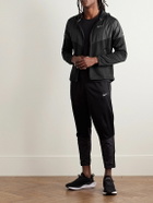 Nike Running - Miler Logo-Print Therma-FIT and Therma Sphere Hooded Jacket - Black