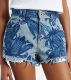 Loewe Paula's Ibiza frayed printed denim shorts