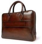 Berluti - Un Jour Polished-Leather Briefcase - Men - Brown