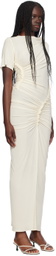 Atlein Off-White Asymmetric Maxi Dress