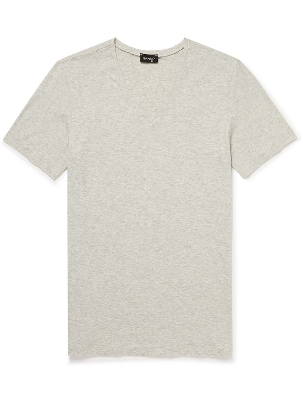 Photo: Hanro - Stretch-Cotton Jersey T-Shirt - Gray