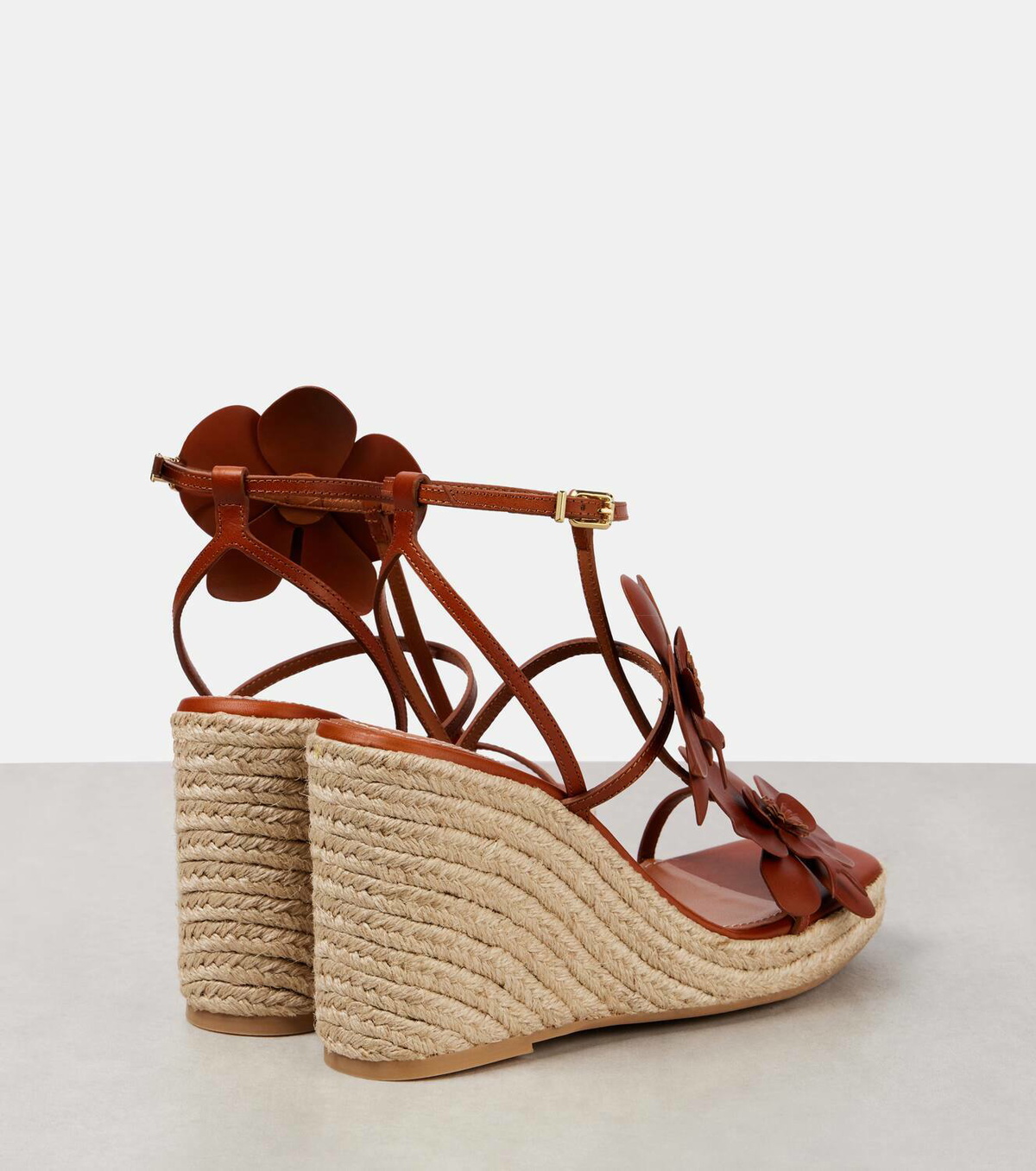 Zimmermann Orchid 110 leather wedge sandals Zimmermann