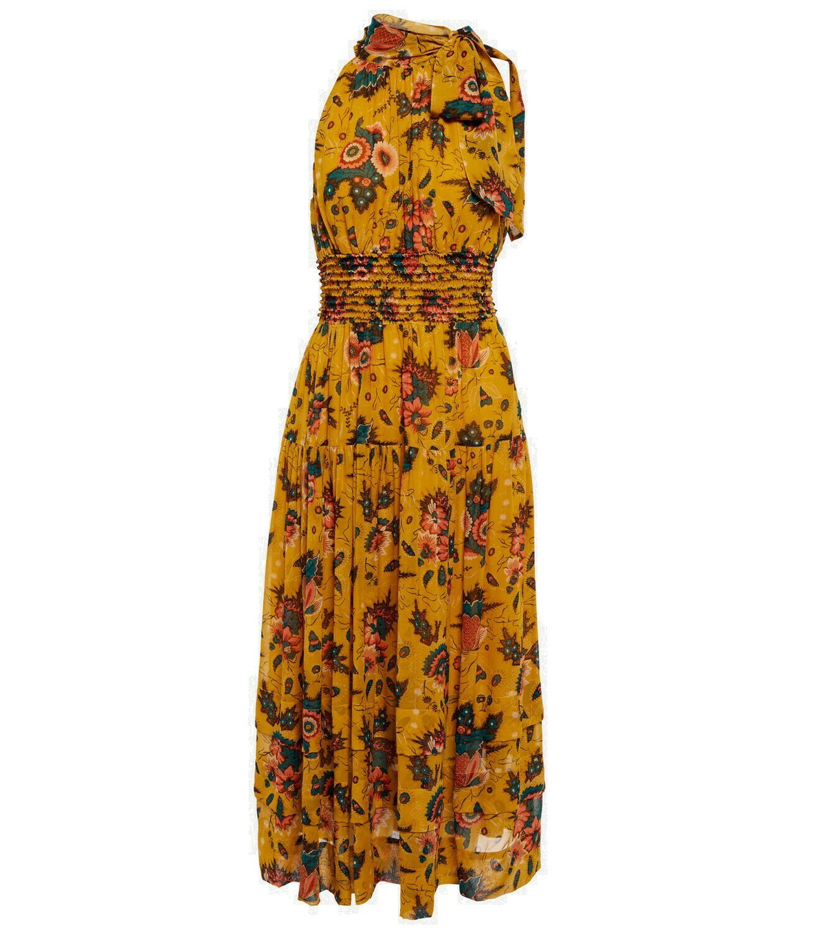 Ulla Johnson Maya floral silk chiffon midi dress Ulla Johnson