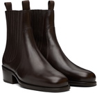 LEMAIRE Brown Vegetable-Tanned Chelsea Boots