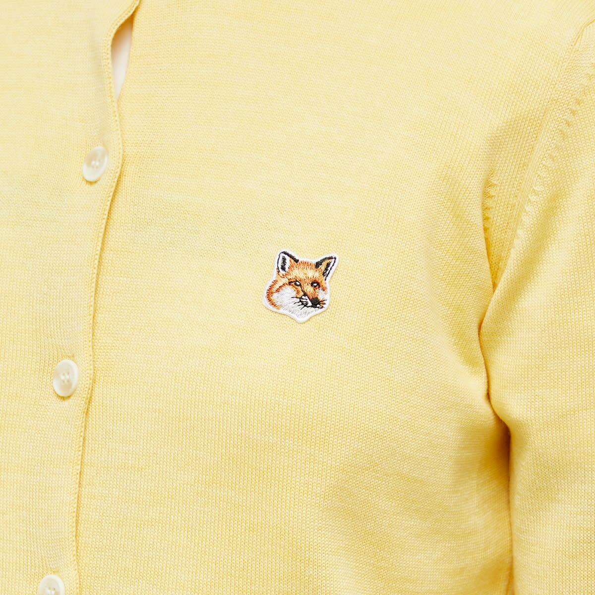 Maison Kitsuné Women's Fox Head Patch Adjusted R-Neck Cardigan in