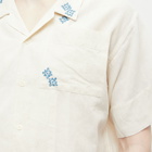 Story mfg. Men's Carrot Embroidered Vacation Shirt in Carrot Hand Embroidery