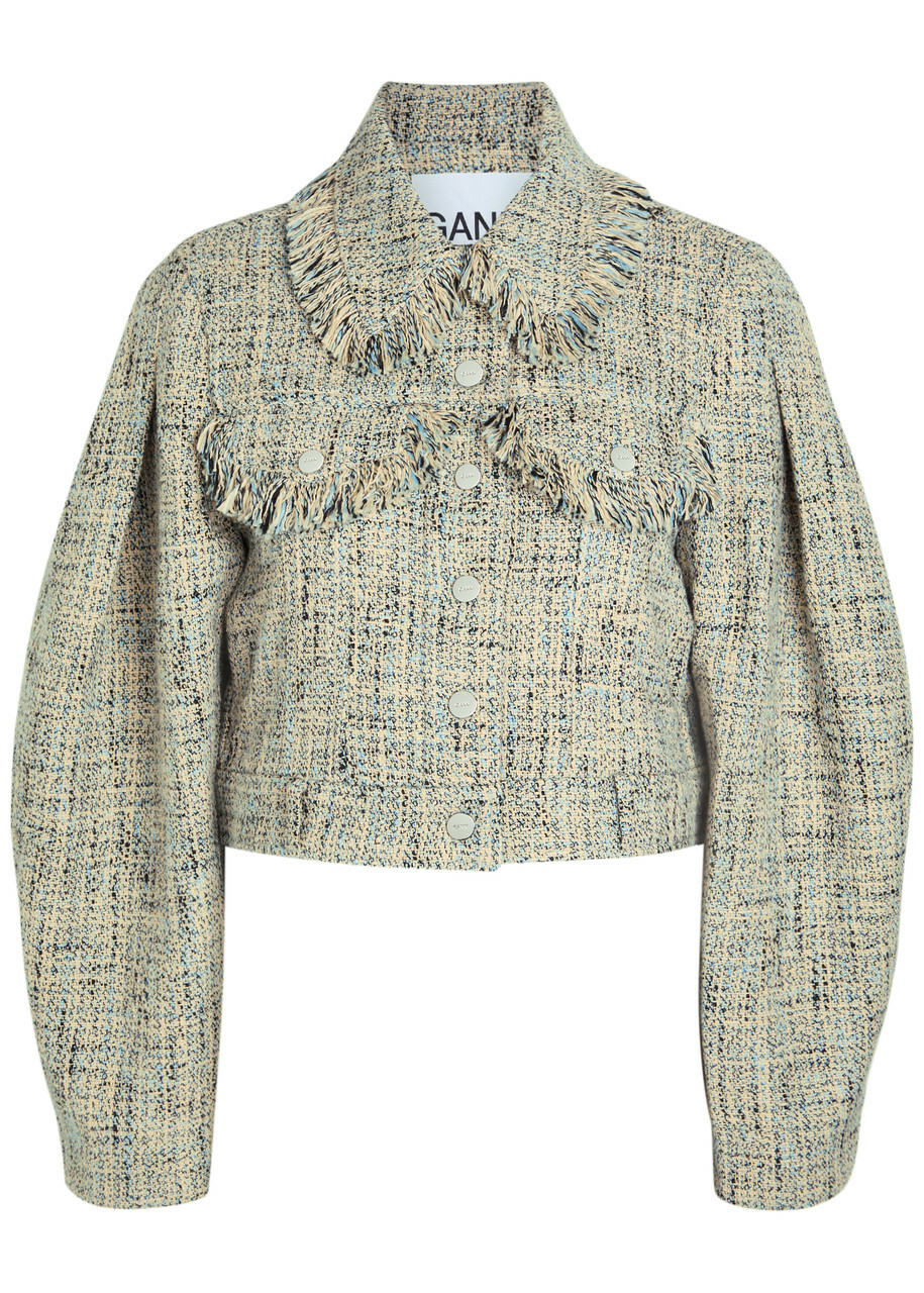 GANNI Multicolor Recycled Wool Oversize Blazer GANNI