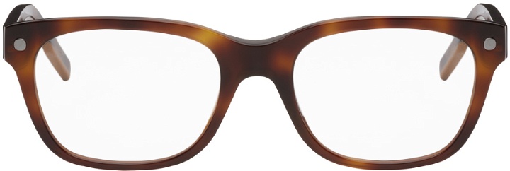 Photo: ZEGNA Tortoiseshell Rectangular Glasses