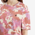 A Bathing Ape Women's Map Camo Oversized T-Shirt in Pink