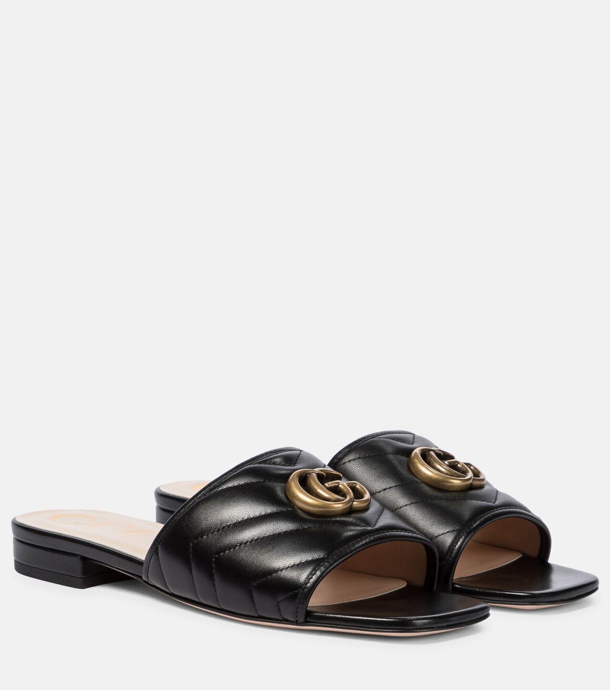 Gucci - Double G leather sandals