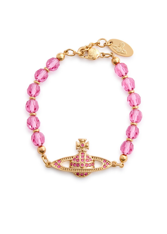 Photo: Vivienne Westwood Messaline orb Beaded Bracelet - Pink - One Size