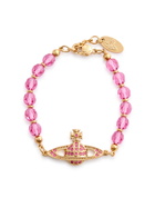 Vivienne Westwood Messaline orb Beaded Bracelet - Pink - One Size