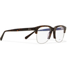 Brioni - Square-Frame Tortoishell Acetate and Silver-Tone Optical Glasses - Men - Tortoiseshell