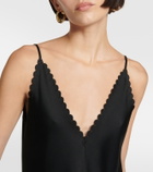 Jil Sander Scalloped crêpe minidress