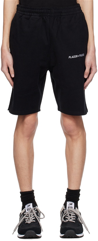 Photo: PLACES+FACES Black Embroidered Shorts