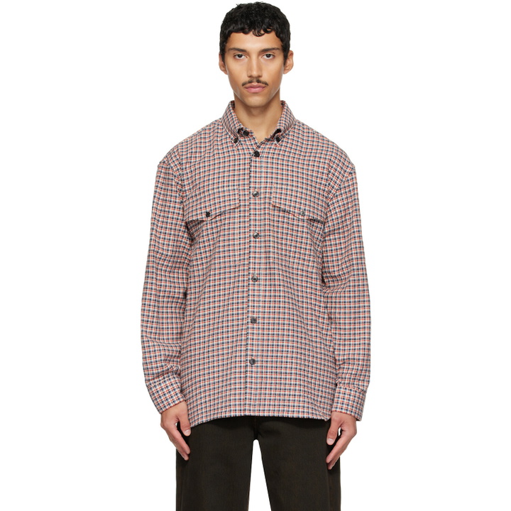 Photo: Dries Van Noten Red Loose Flannel Shirt