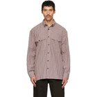 Dries Van Noten Red Loose Flannel Shirt