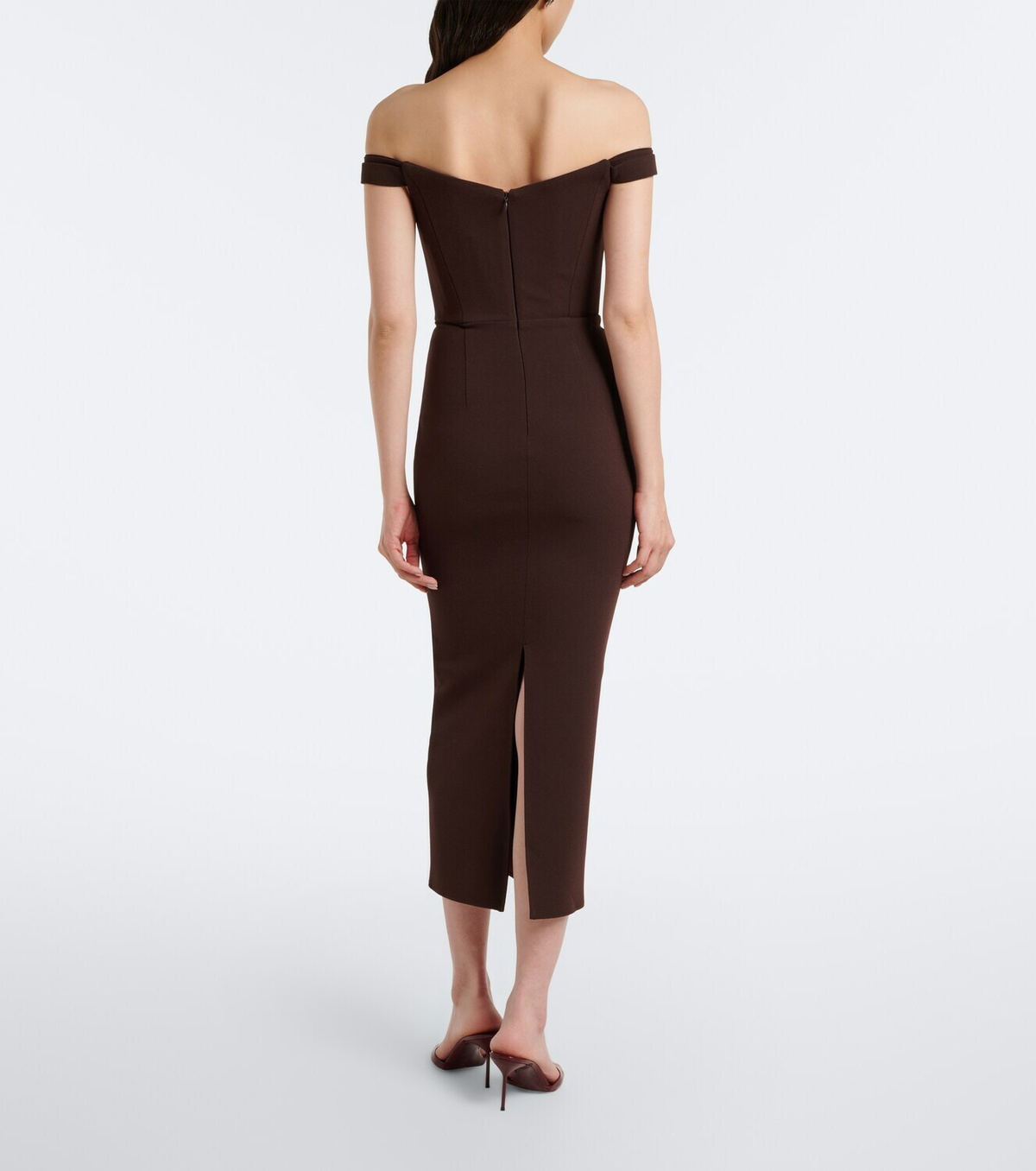 Alex Perry Off-shoulder midi dress