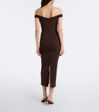 Alex Perry Off-shoulder midi dress
