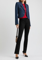 Paige Betania Stretch-denim Blazer Dark Blue