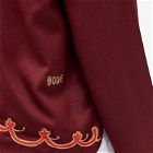 Bode Men's Rococo Overshirt in Maroon