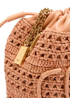 Chloe Summer Banana Leather and Raffia Cross-body Pouch - Natural - One Size
