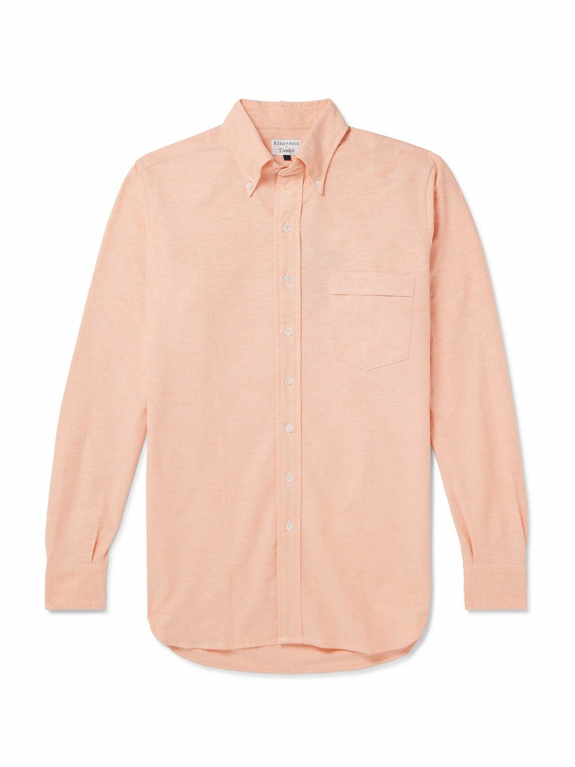 Kingsman - Drake's Button-Down Collar Cotton Oxford Shirt - Orange