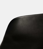 The Row EW Margaux leather clutch